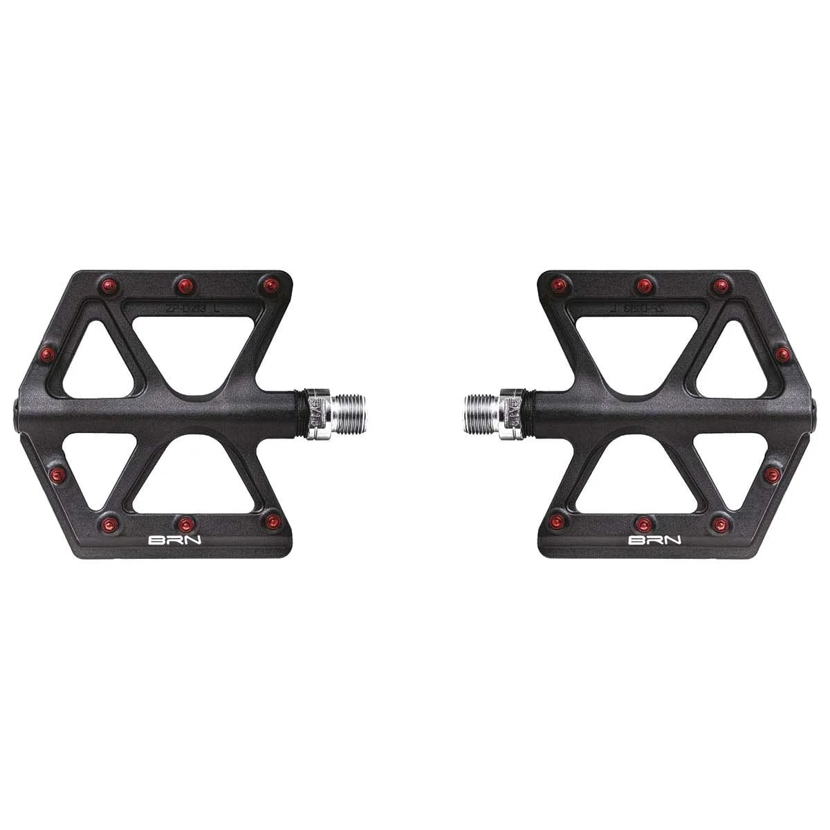 Pedali BRN Kite Carbon Neri/Rossi