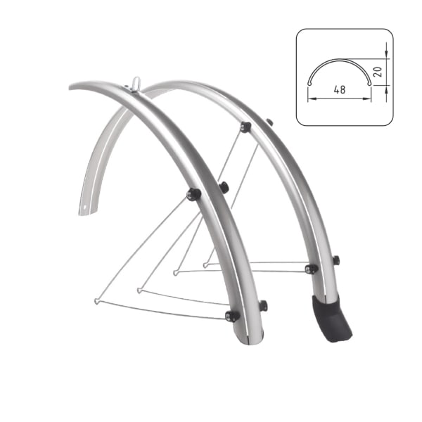 Coppia parafanghi 28"x48 mm