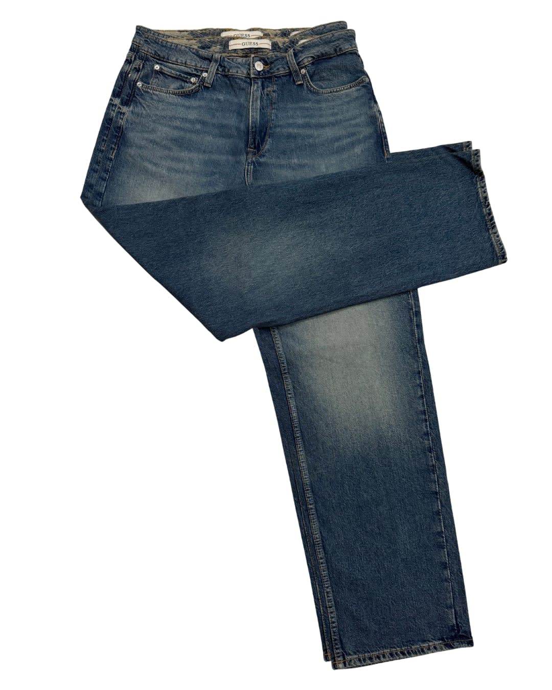 Vintage Blue Straight-Leg Denim Jeans