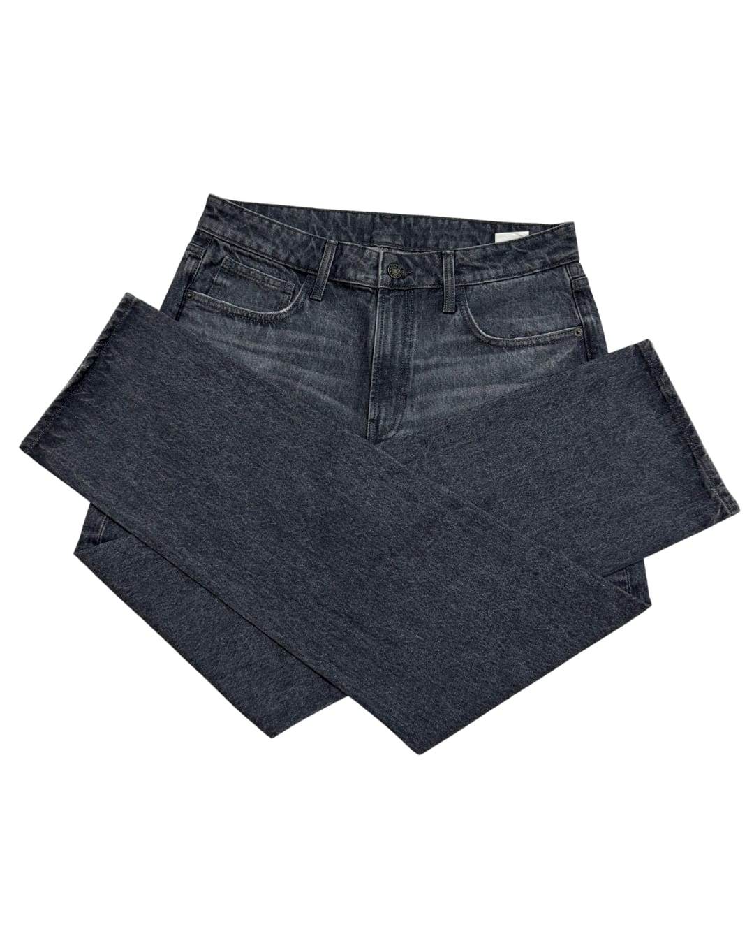 Charcoal Grey Straight-Leg Denim Jeans