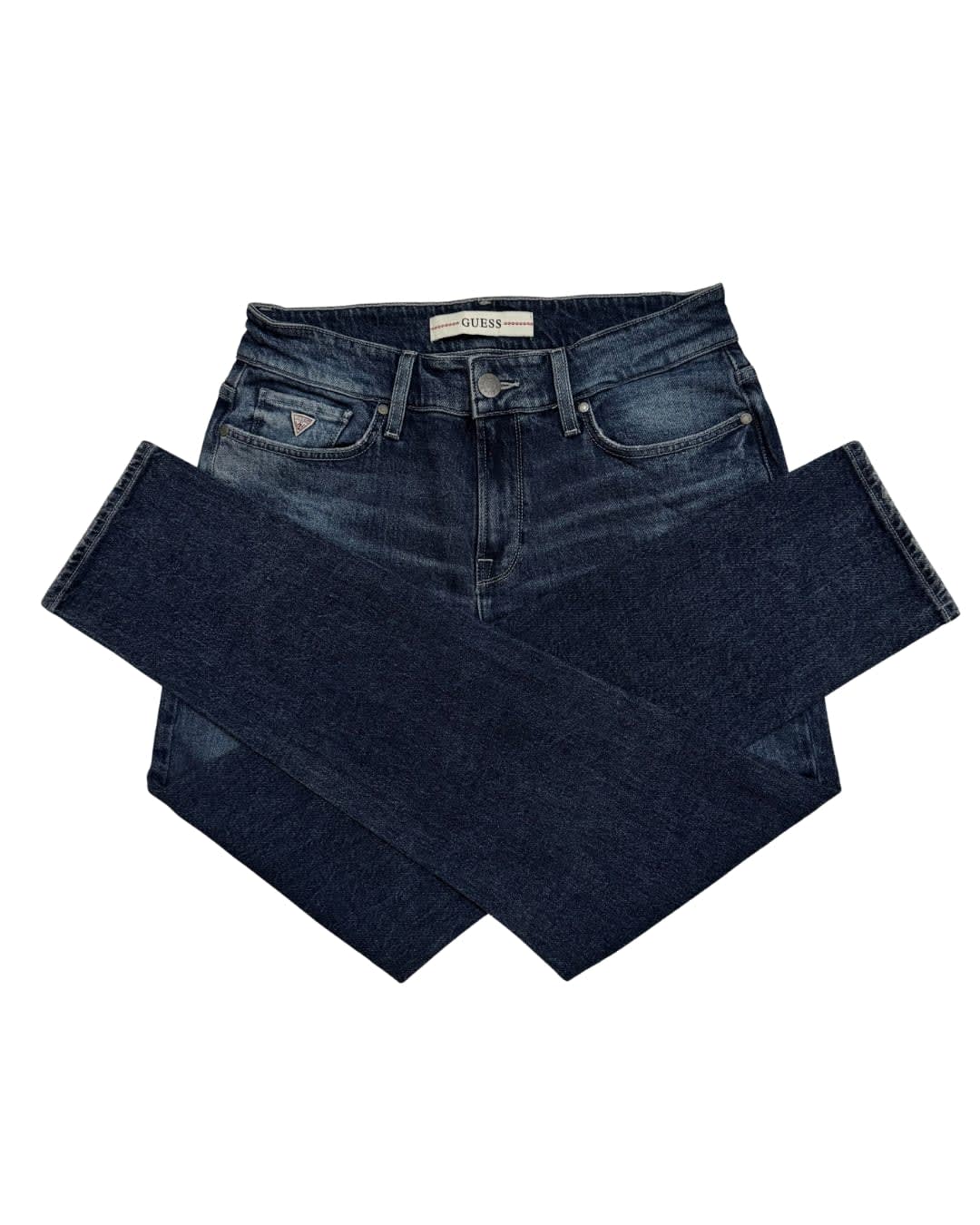 Vintage Indigo Stone Wash Straight-Leg Denim Jeans