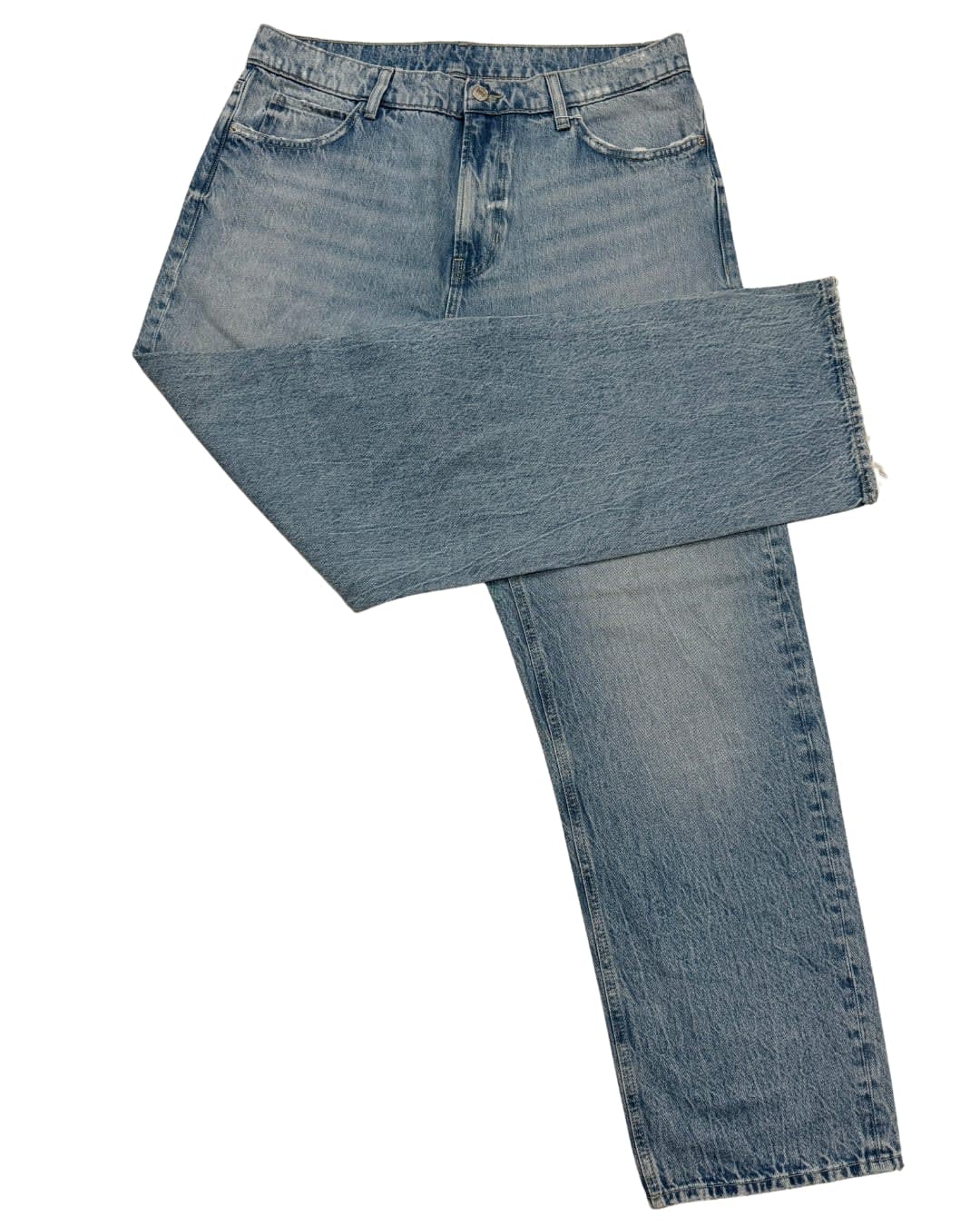 Vintage Light Stone Wash Loose-Fit Denim Jeans