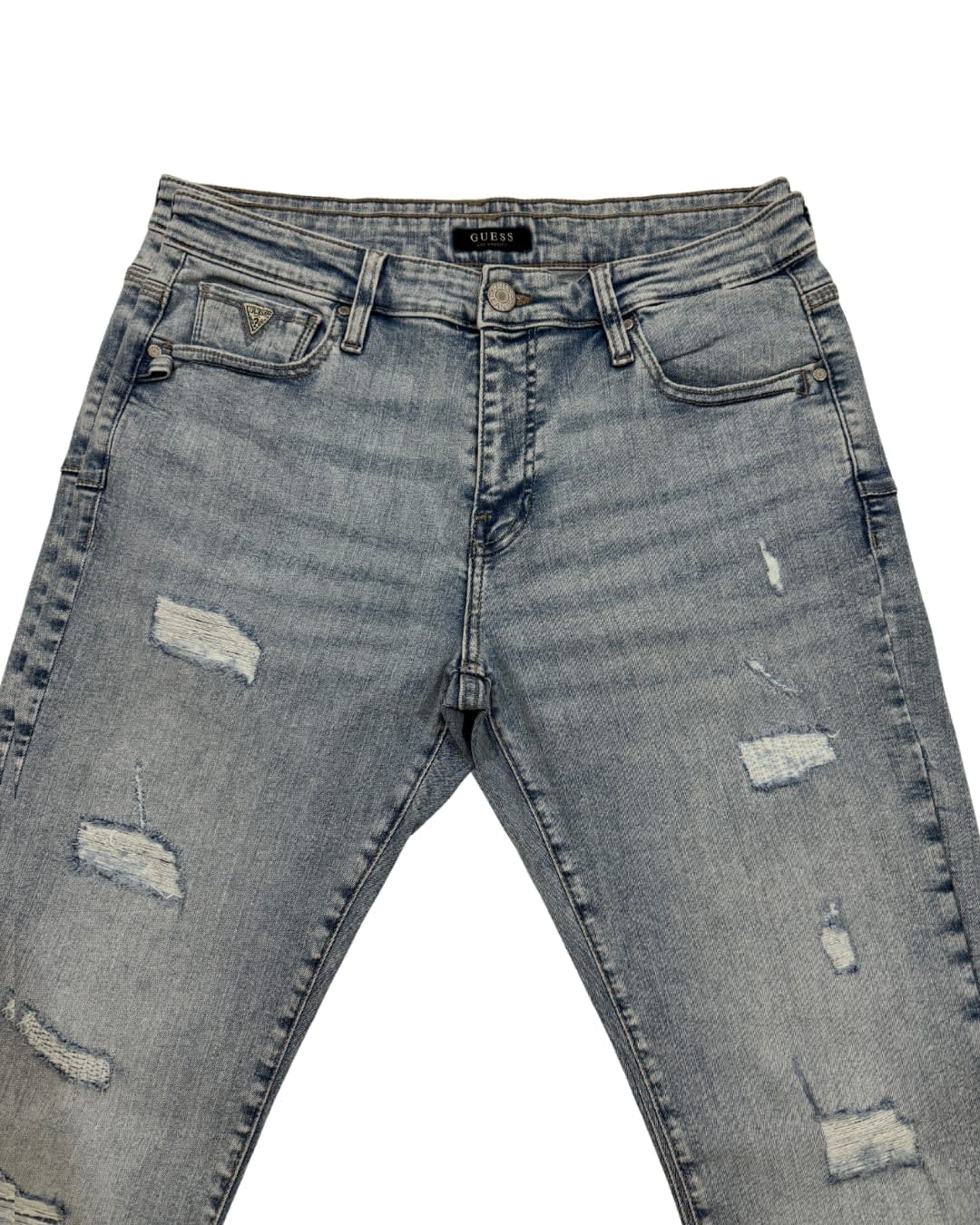 Vintage Light Grey - Slim Straight Denim Jeans