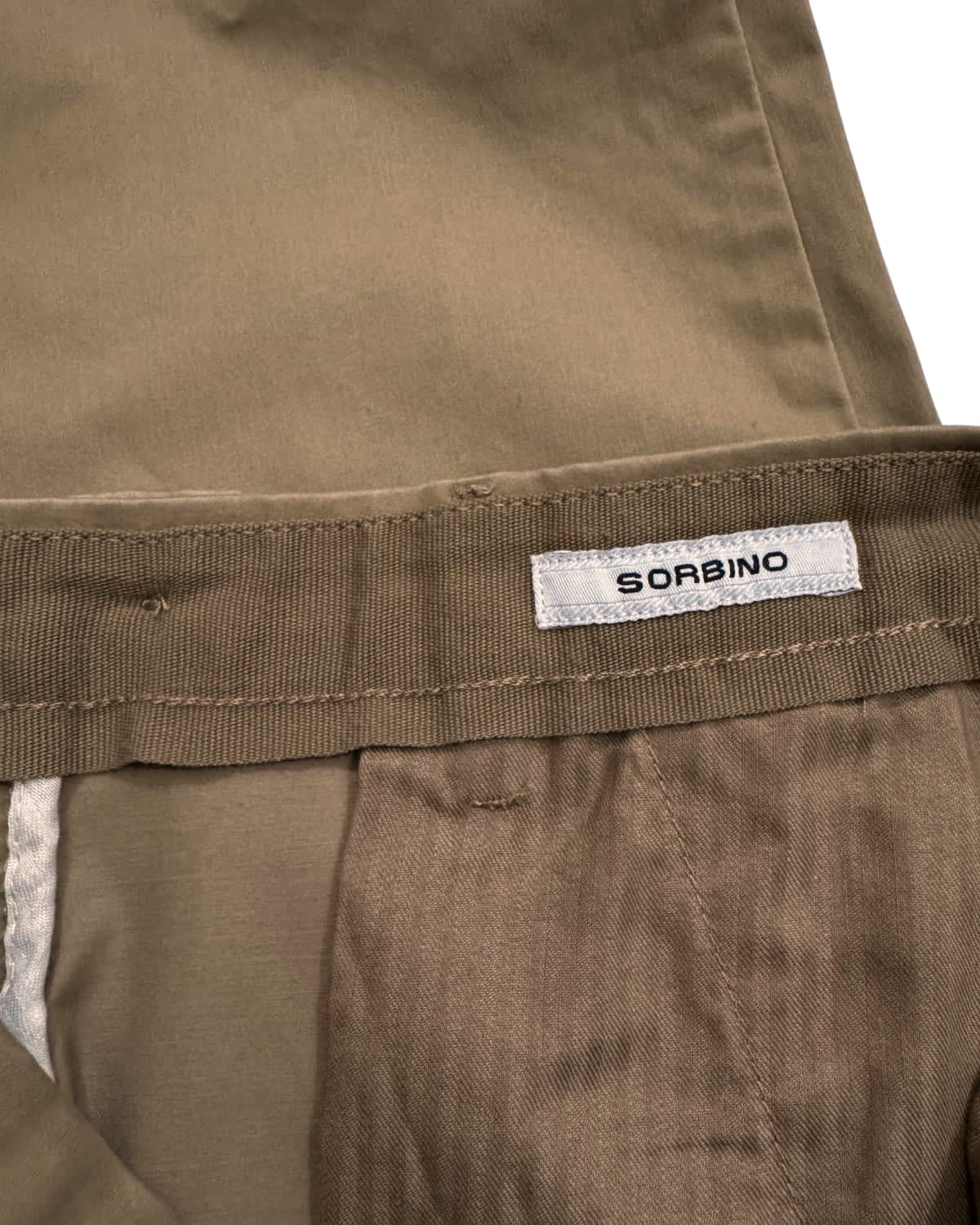 Khaki Garment-Dyed Tapered Chino Pant