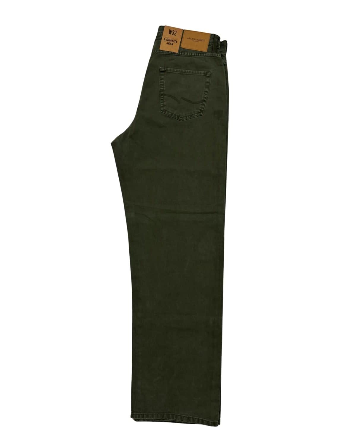 Olive Garment-Dyed Relaxed Straight Pant