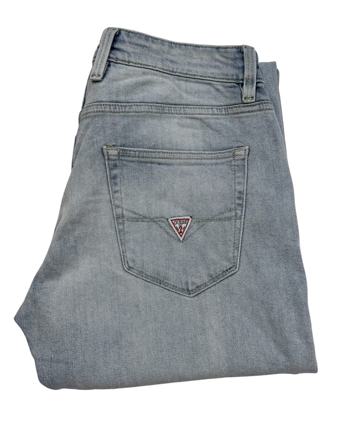 Light Grey Enzyme Wash Slim Straight Jeans