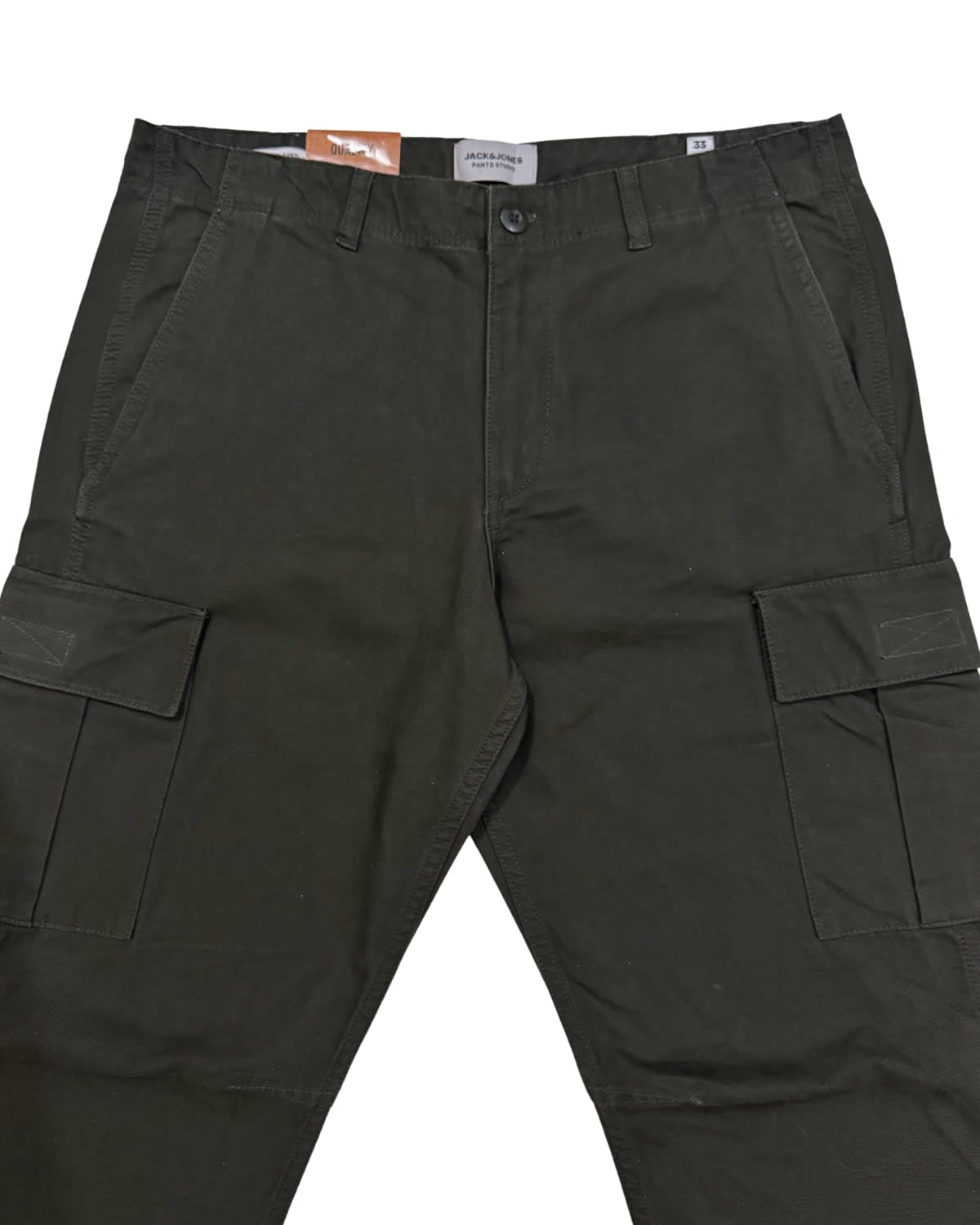 Dark Olive Garment-Dyed Tapered Cargo Pant