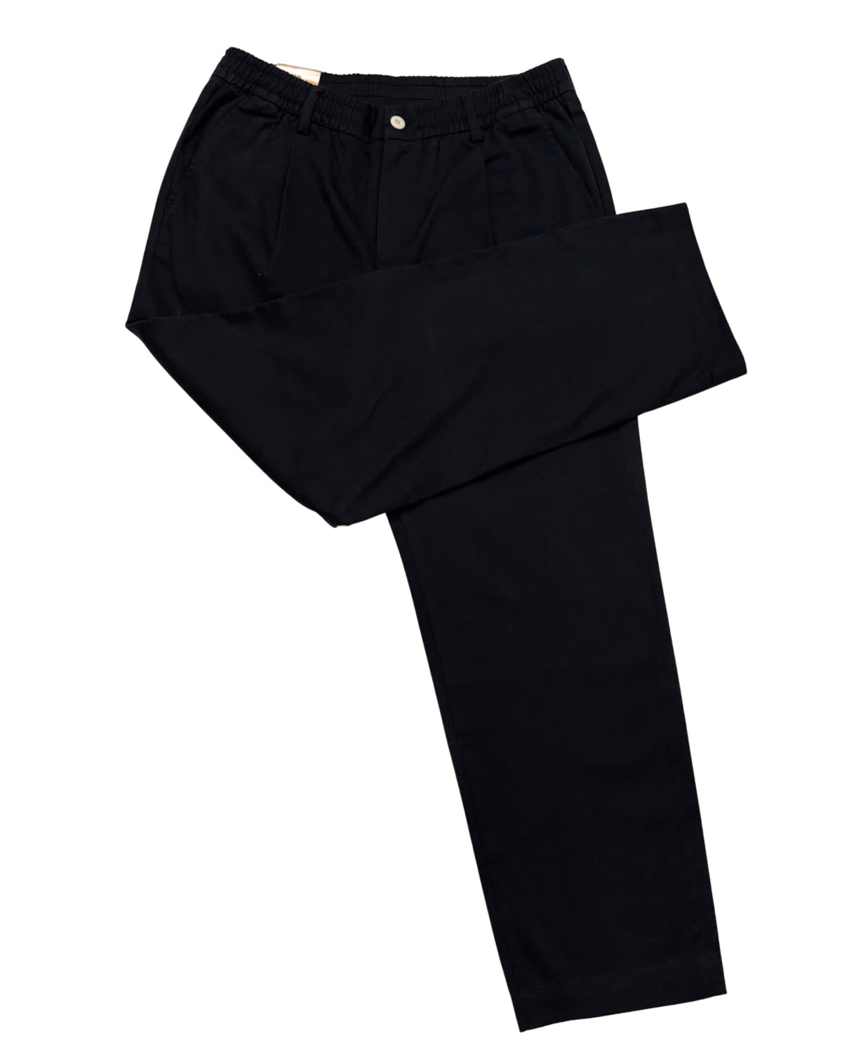 Black Relaxed Tapered Easy Pant