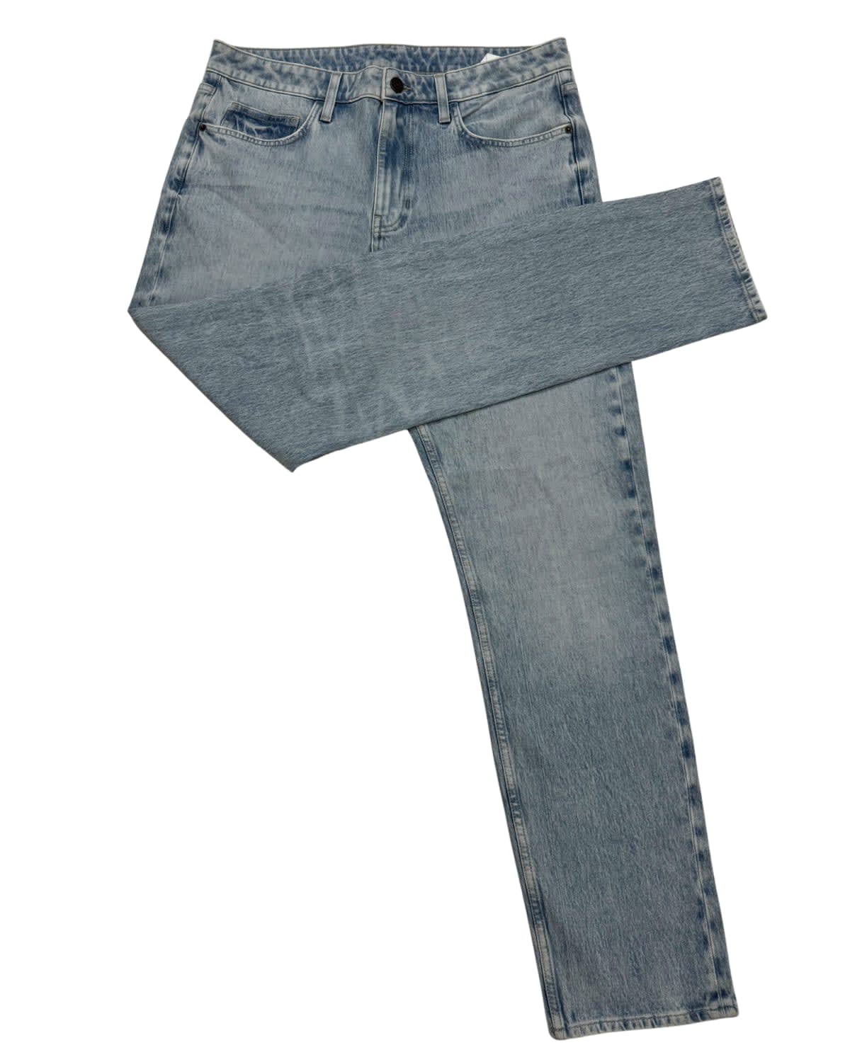 Light Ice Blue Enzyme Wash Regular Straight Jean