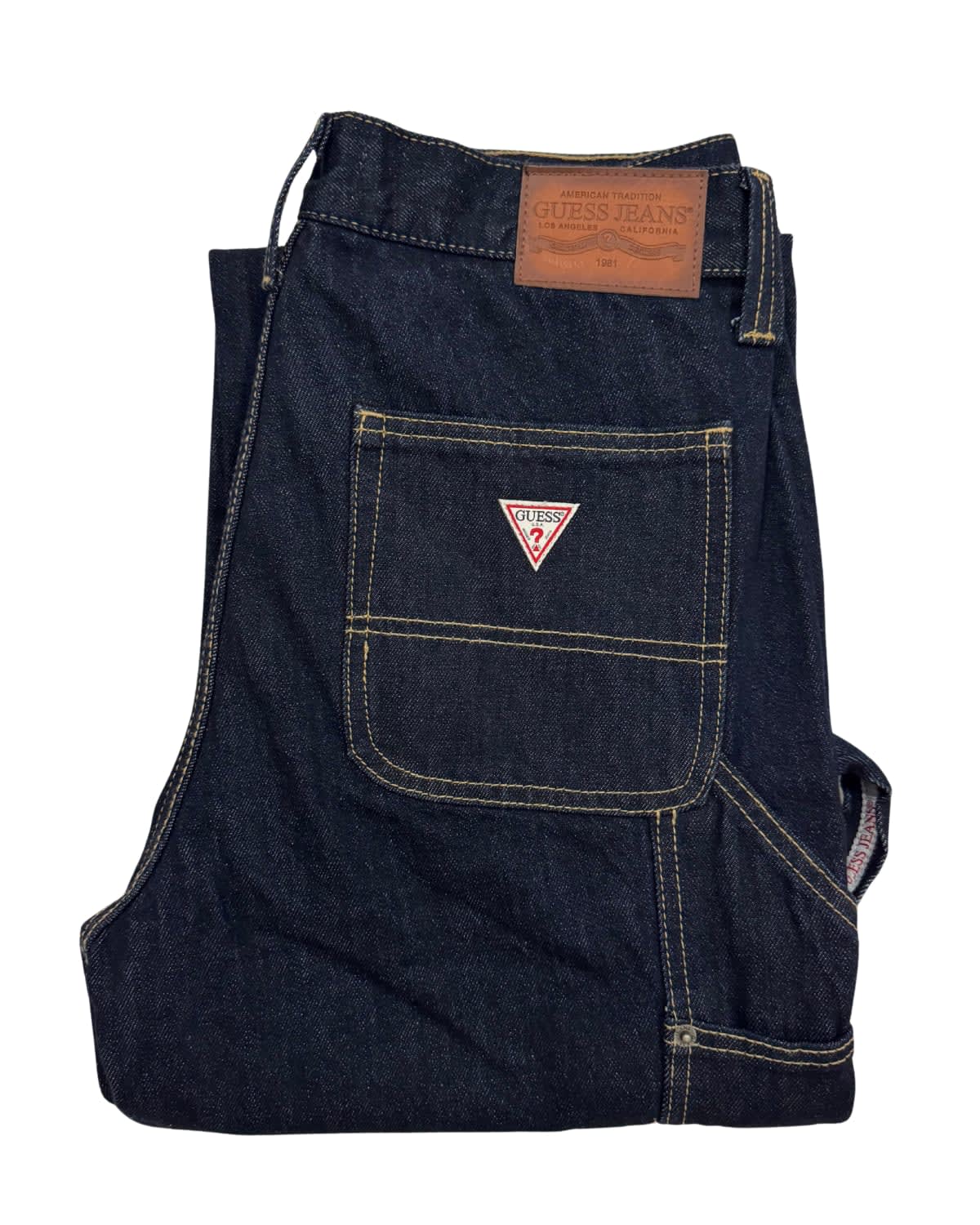 Dark Indigo Rinse Wash, Carpenter Straight Fit Jeans