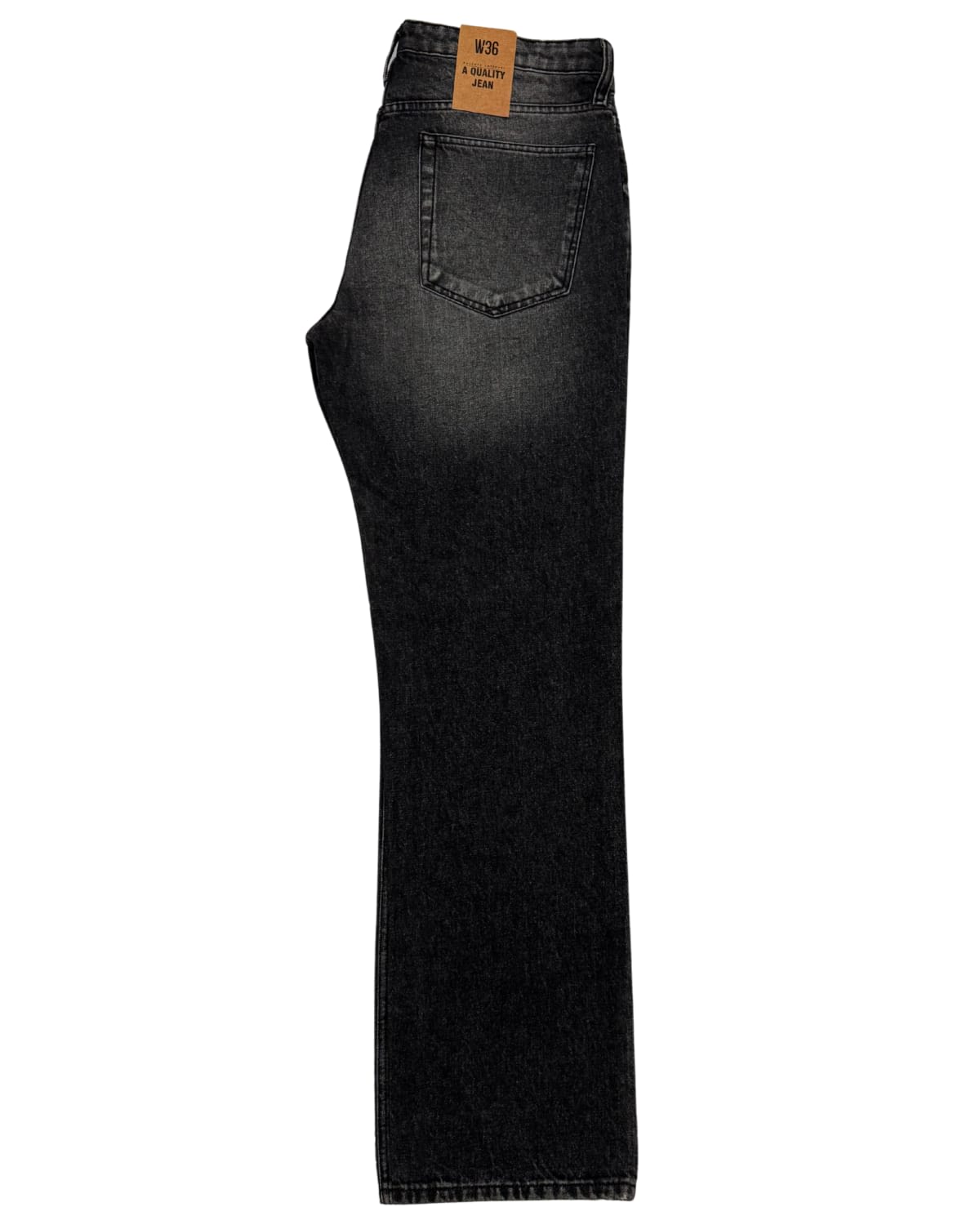 Washed Black Enzyme Wash, Straight Fit Jeans