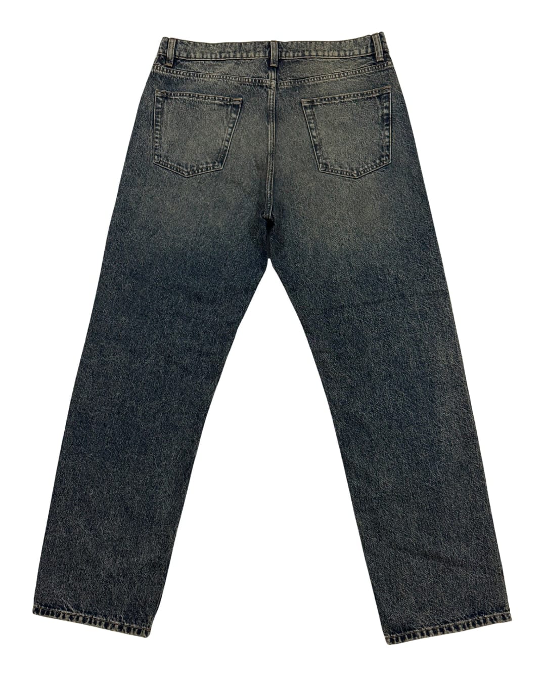 Vintage Blue Distressed Straight Fit Jeans