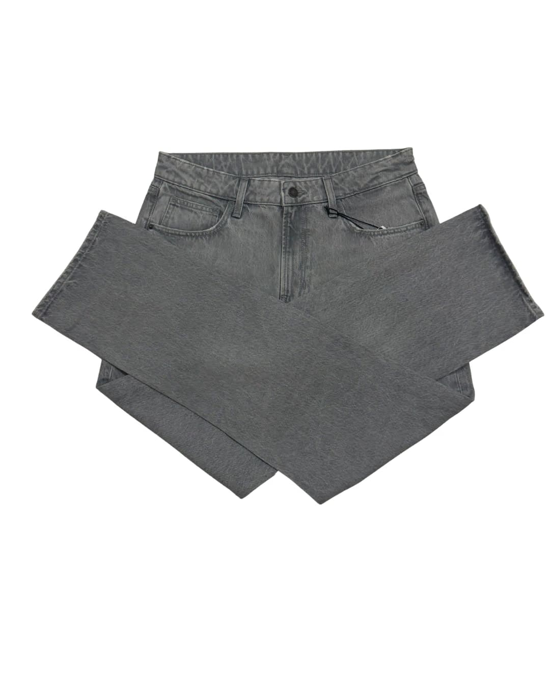 Smoky Black Clean-Cut Straight Jeans