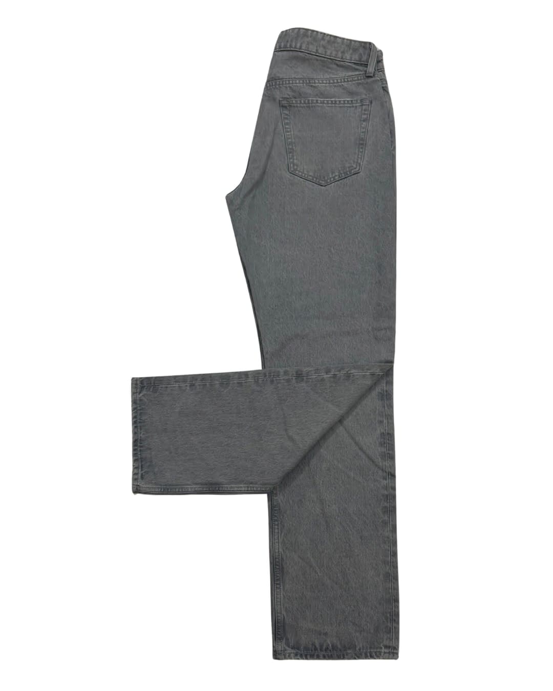 Smoky Black Clean-Cut Straight Jeans