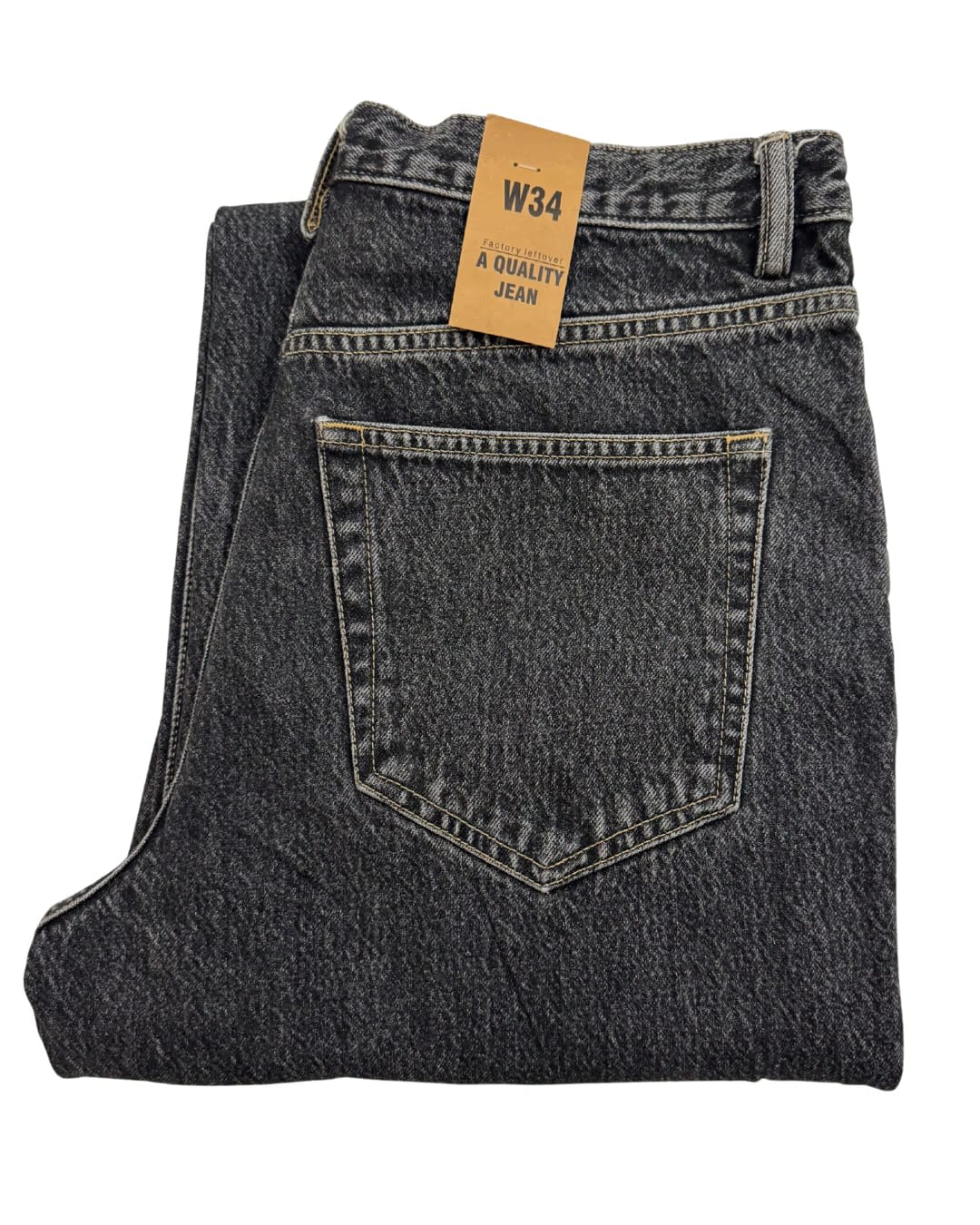 Noir Essential Straight-Leg Jeans