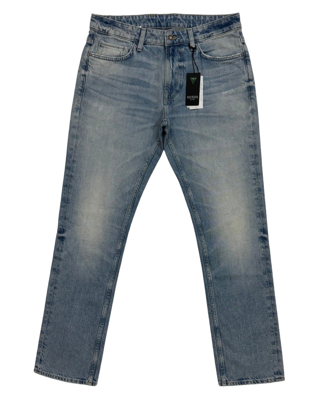Mid-Wash Straight-Leg Denim