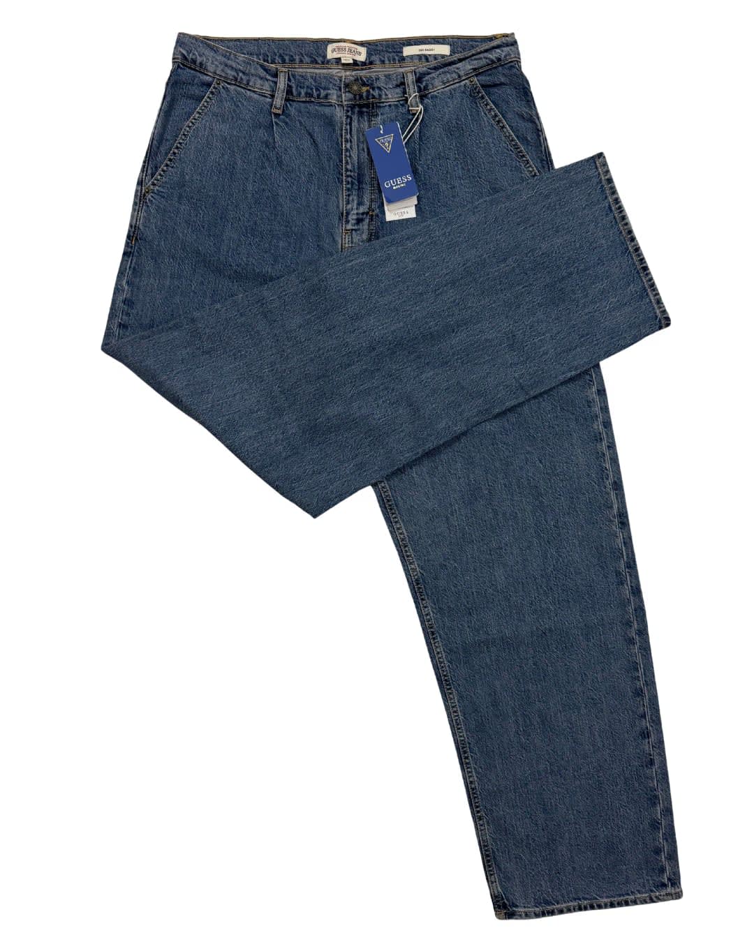 Long-Line Blue Straight Jeans