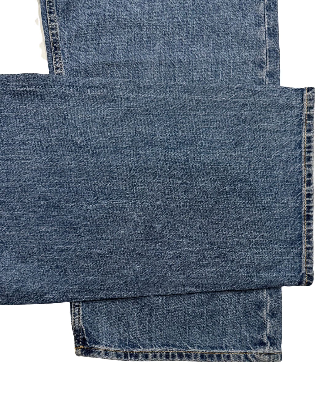 Long-Line Blue Straight Jeans