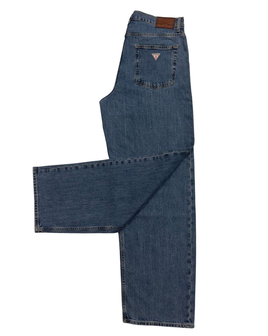 Long-Line Blue Straight Jeans