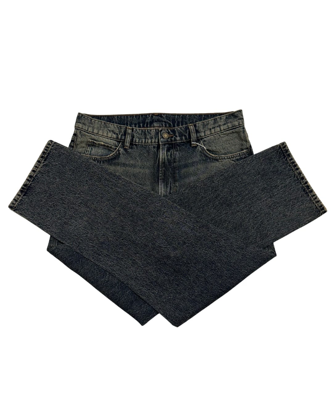 Yellow-Toned Blue Wash Jeans