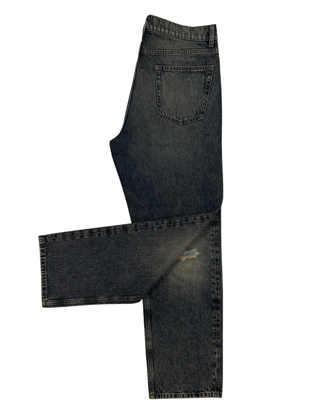 Yellow-Toned Blue Wash Jeans