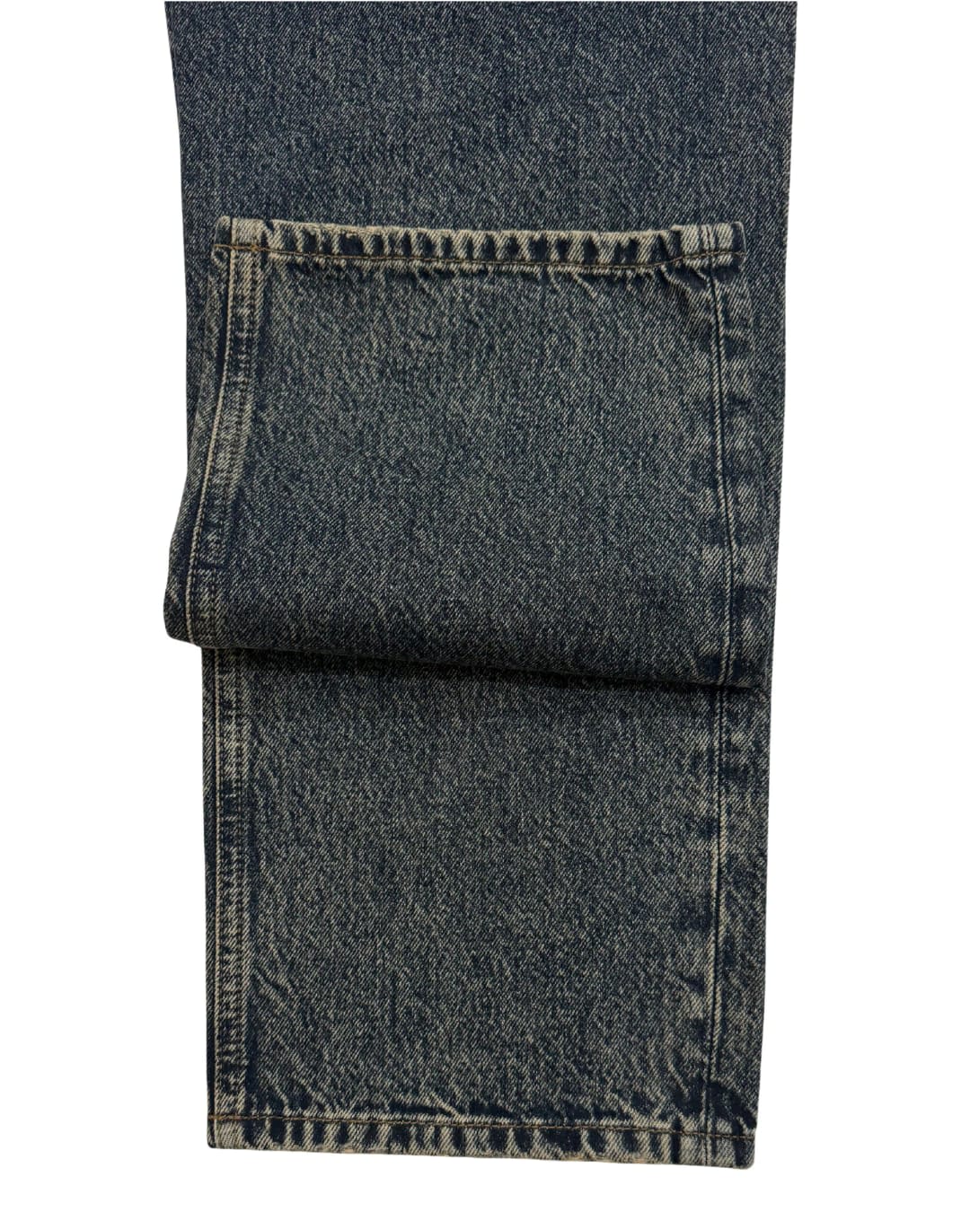 Yellow-Toned Blue Wash Jeans