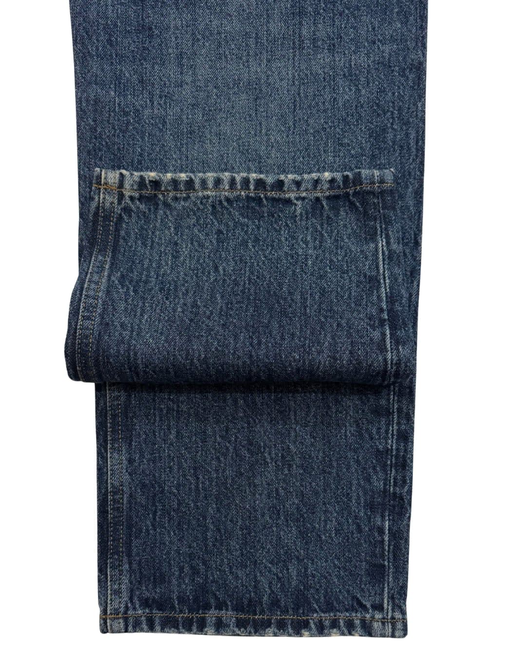 Short-Length Blue Straight Jeans