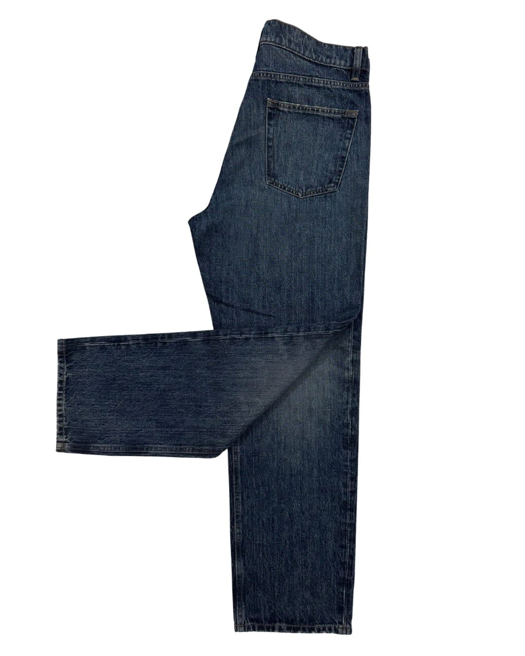 Short-Length Blue Straight Jeans