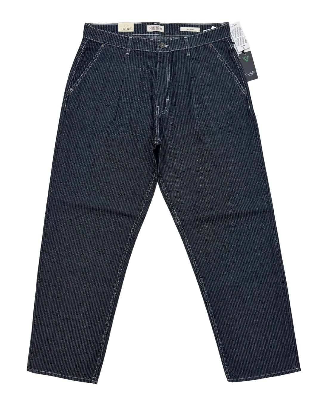 Blue Straight Jeans With a Classic Finish