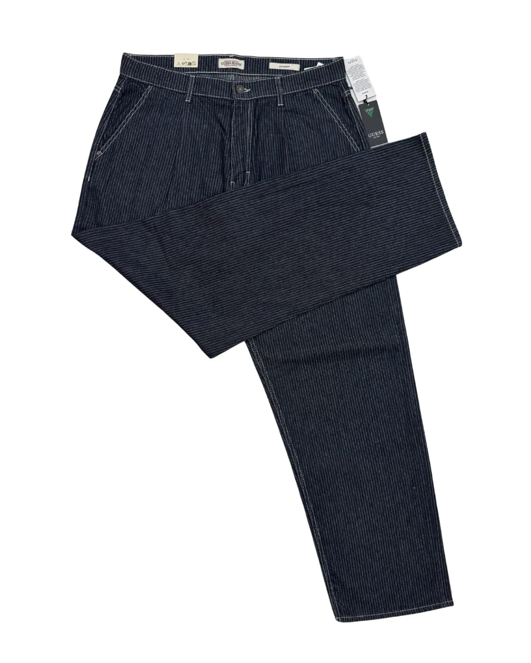 Blue Straight Jeans With a Classic Finish