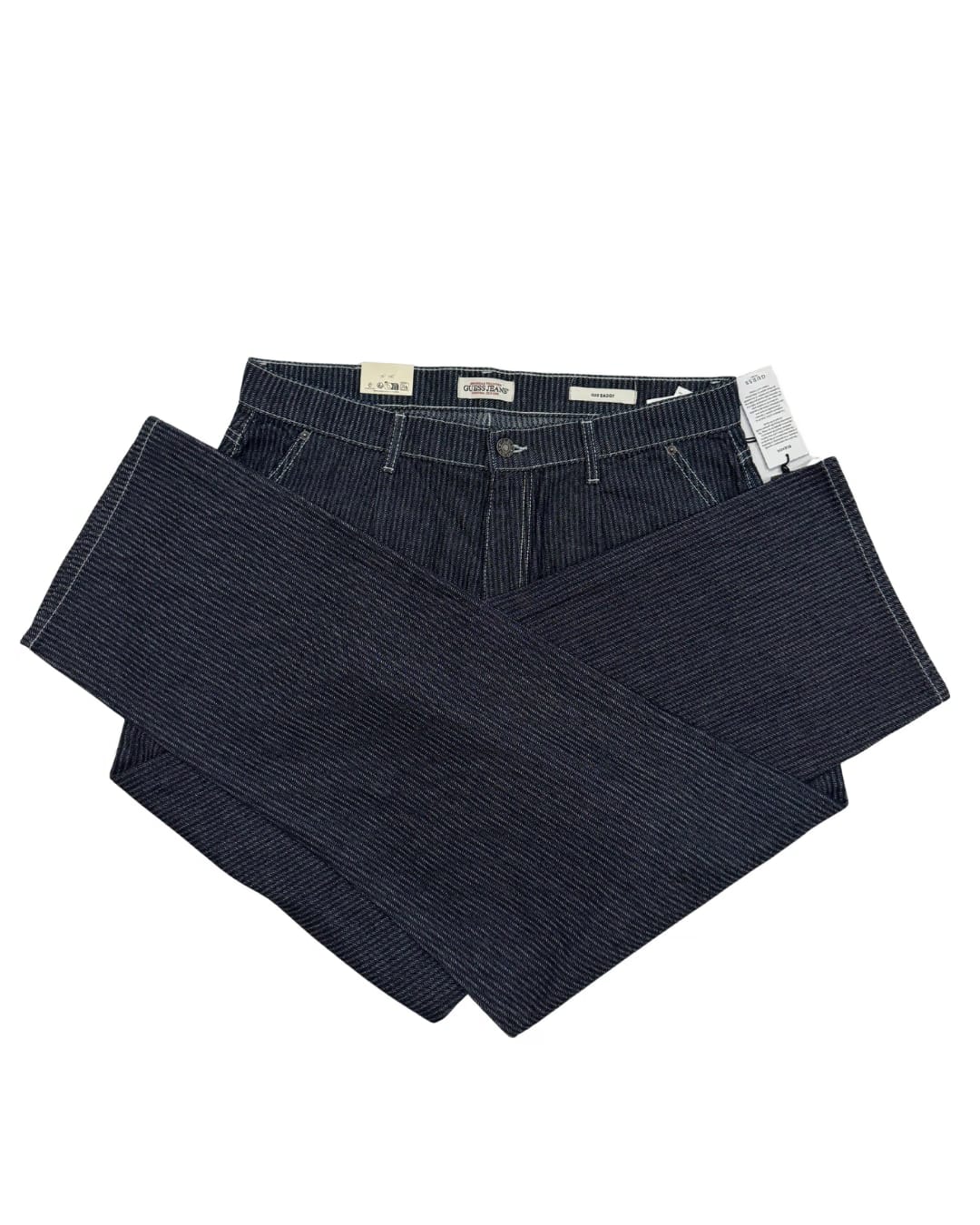 Blue Straight Jeans With a Classic Finish