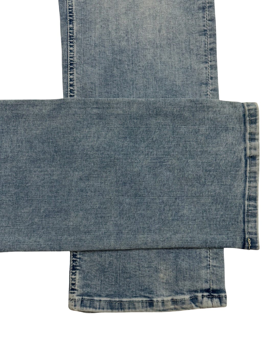 Blue Casual Straight-Leg Jeans