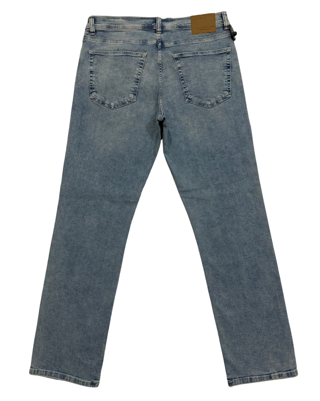 Blue Casual Straight-Leg Jeans