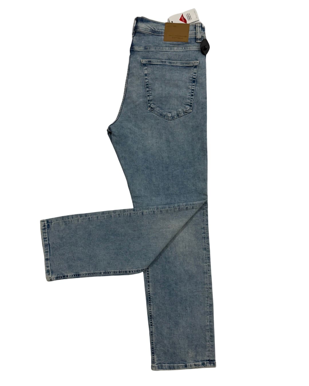 Blue Casual Straight-Leg Jeans