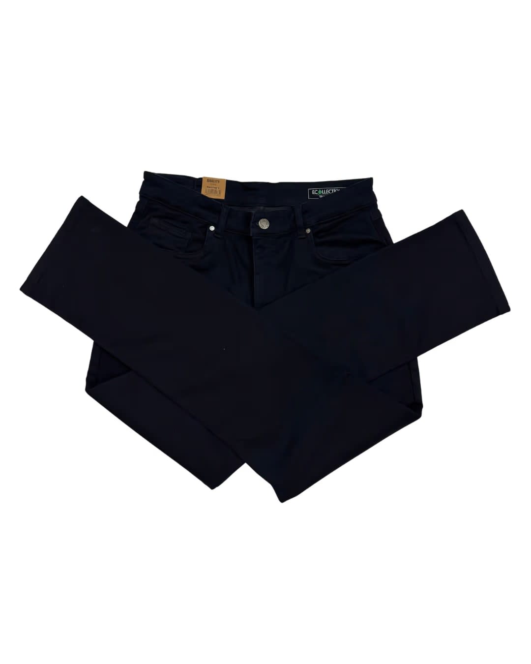 Black Long-Length Straight Jeans