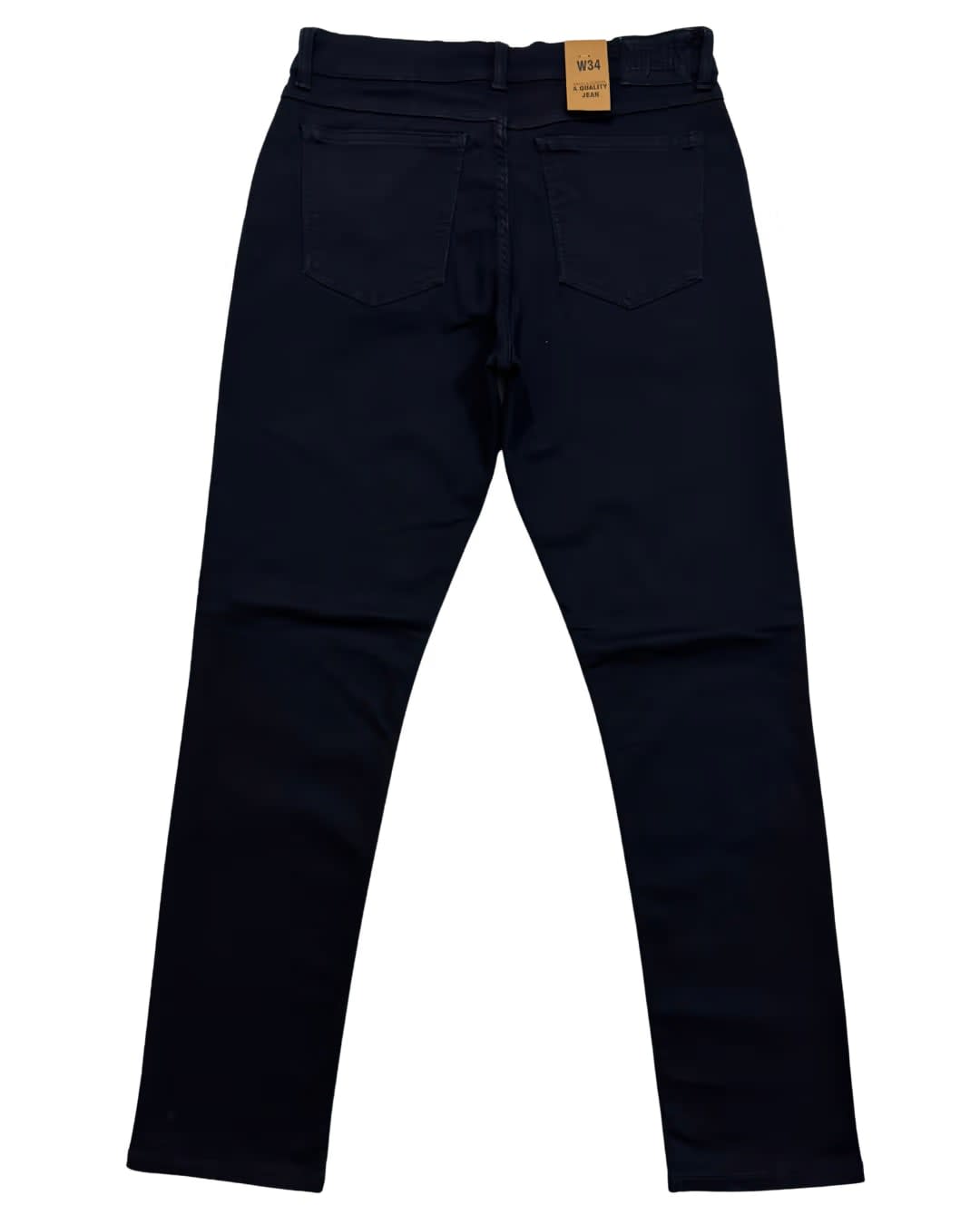 Black Long-Length Straight Jeans