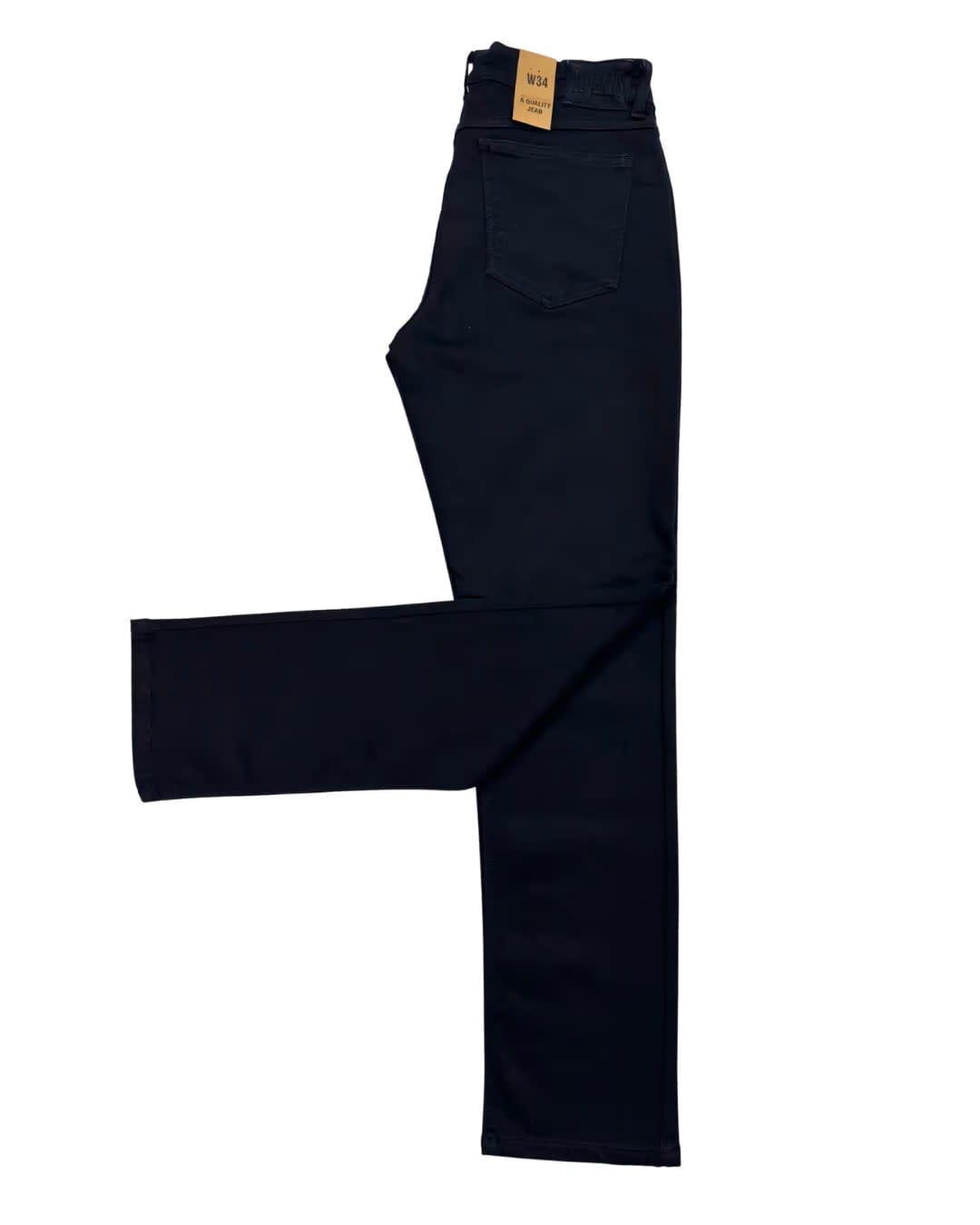 Black Long-Length Straight Jeans