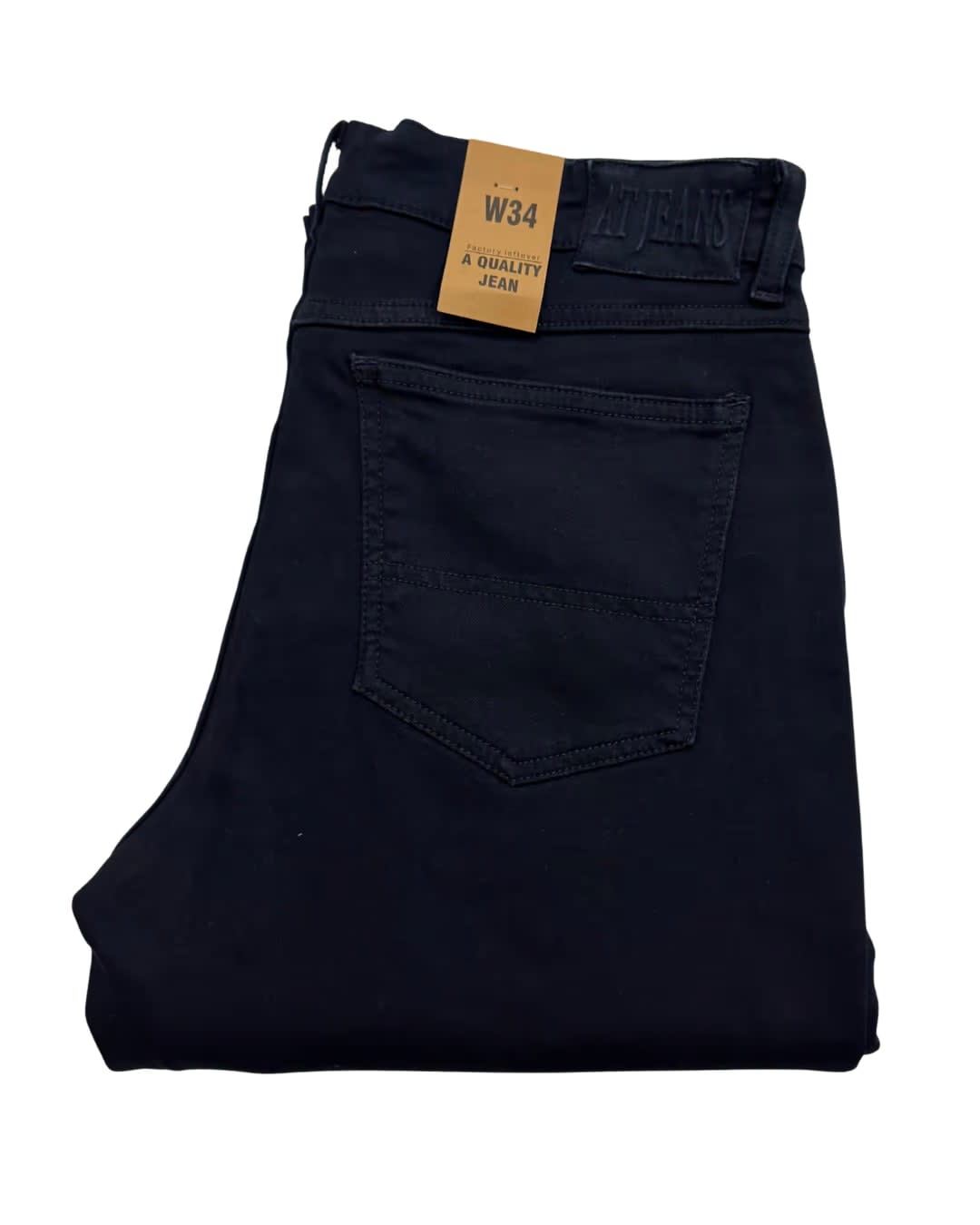 Black Long-Length Straight Jeans