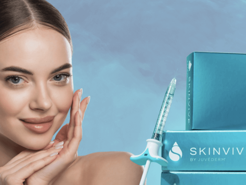 1 aplicación de Skinvive en las mejillas o cuello (2 jeringas)