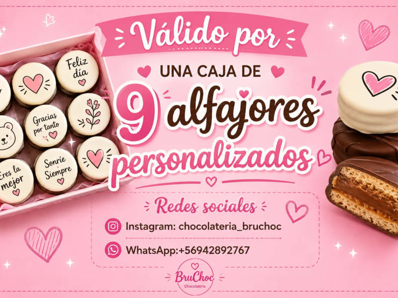 Gift card 9 alfajores personalizados