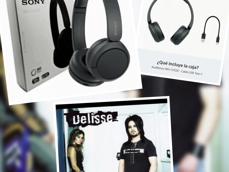 Pack de AUDÍFONOS INALÁMBRICOS SONY WH-CH520 + álbum "EL PESO DEL DOLOR" de DELISSE autografiado!
