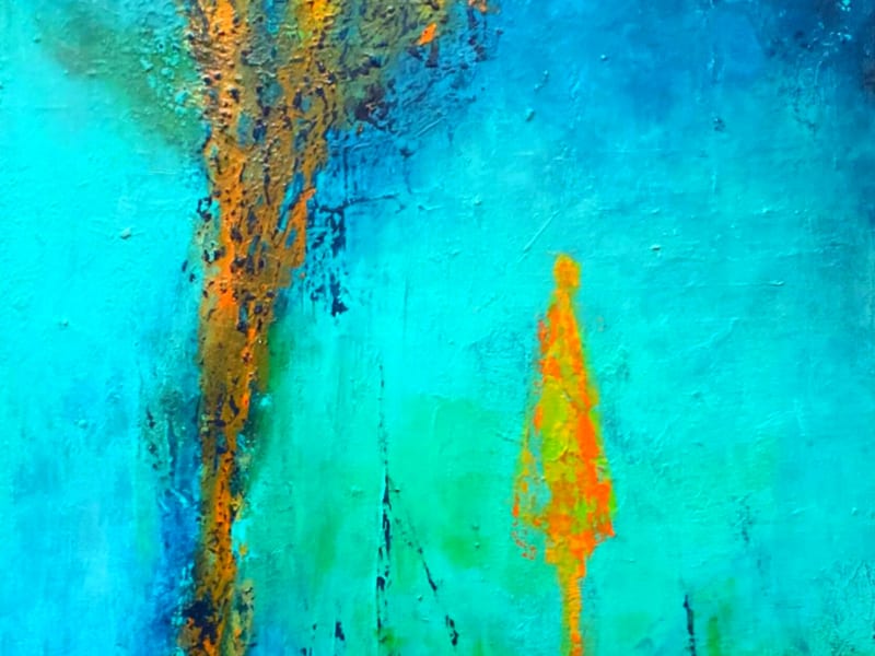 TELA DECORATIVA pintada en acrílico 50×60cms por Yvonne Camucet