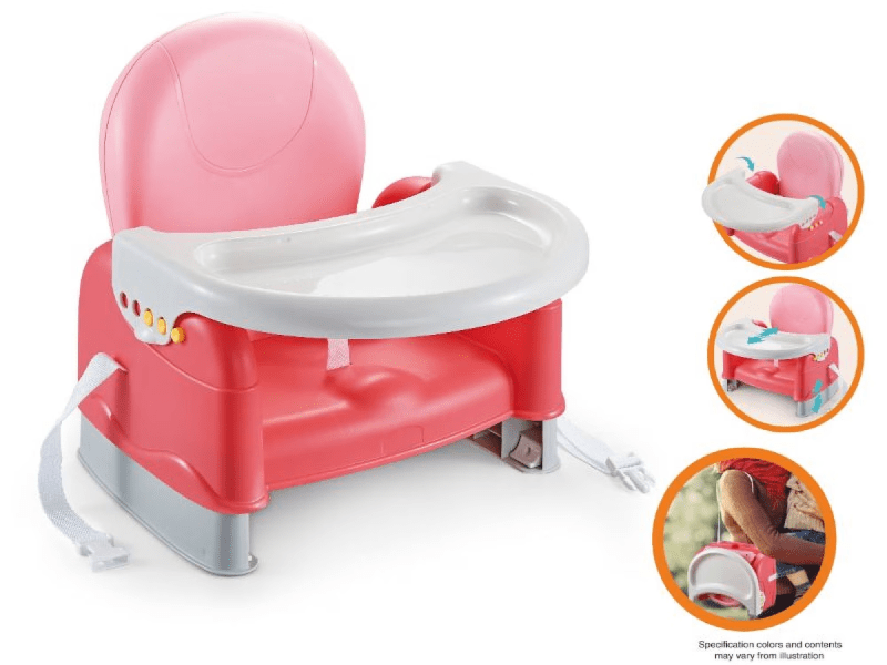 Silla de comer portátil 6 meses, rosada - Anónimo