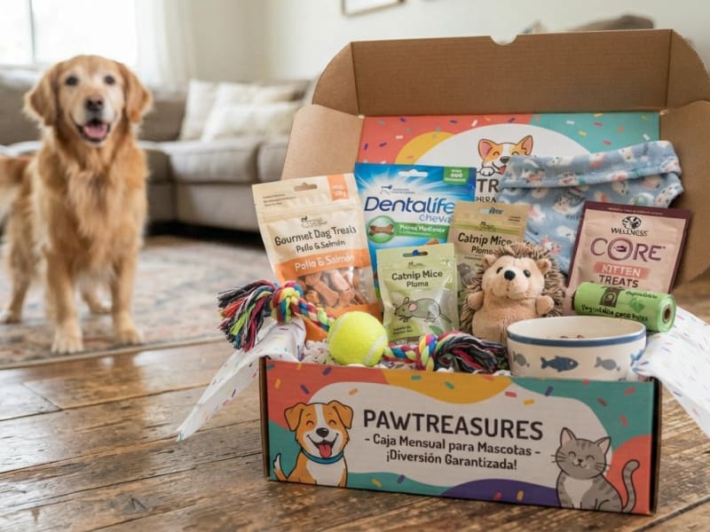 Canasta de productos para mascotas (valor estimado de 100000 CLP)