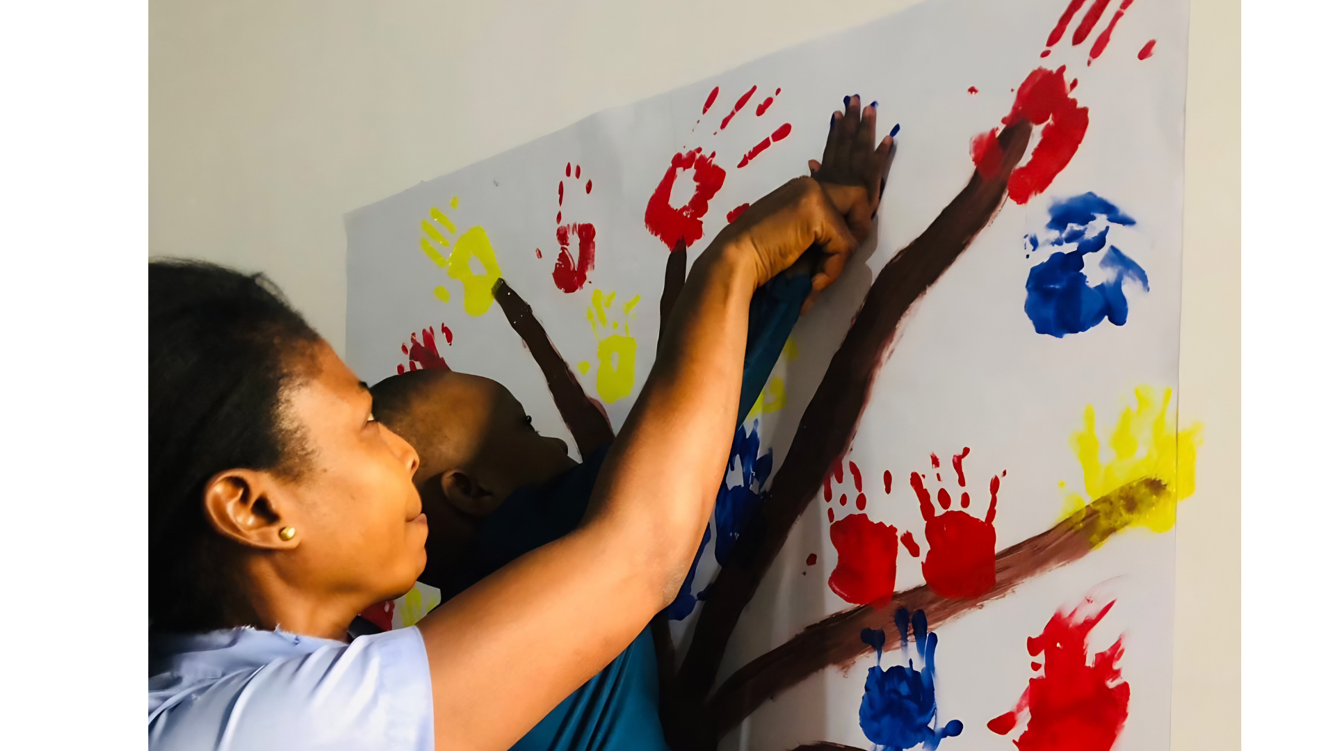 Student taking part in a creative arts activity