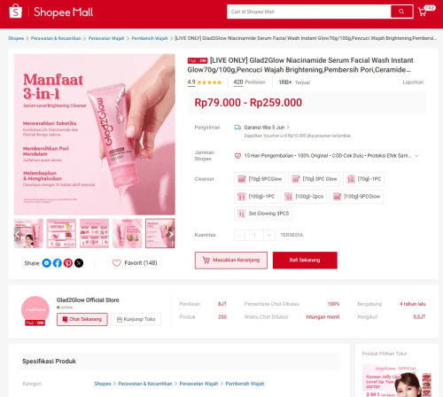 Nia review produk