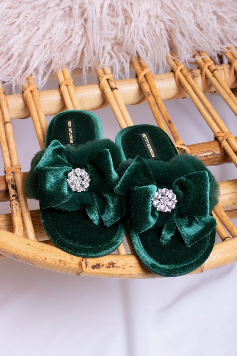 Amelie in GreenSlippers