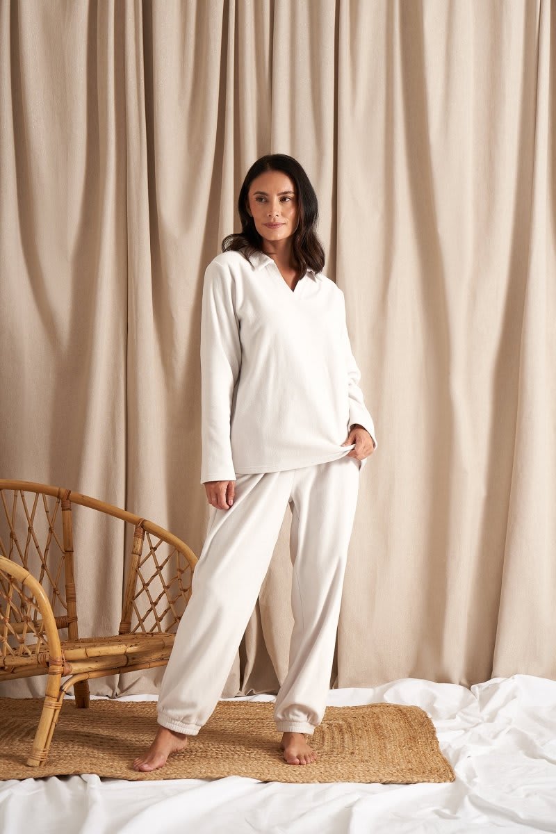 Fleece Lounge Set in StoneLoungewear