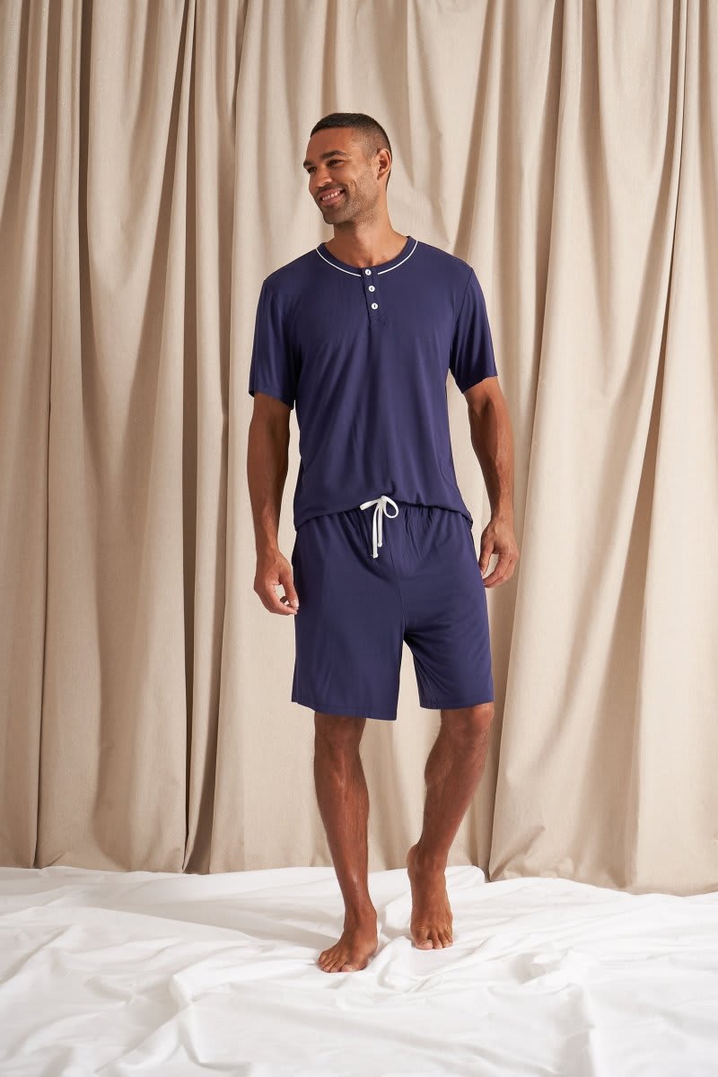 Mister You Bamboo Short Pyjama Set in MidnightNightwear