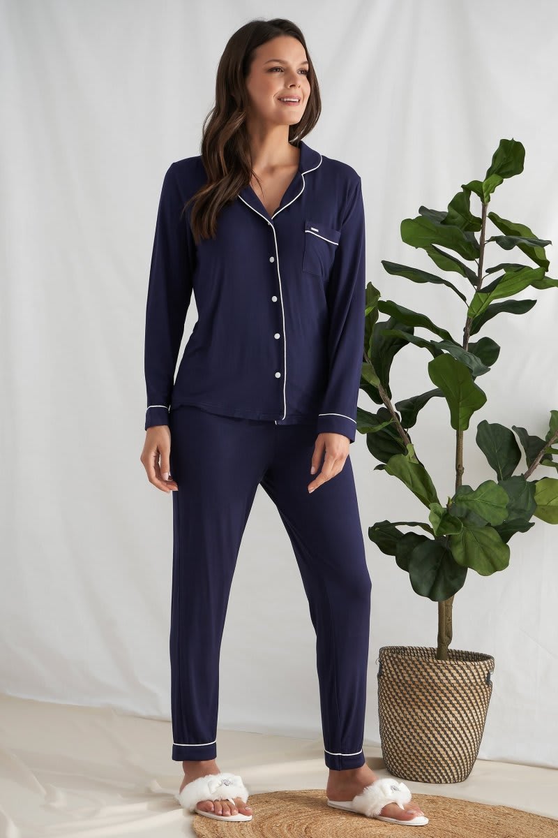 Bamboo Pyjama Set in MidnightNightwear